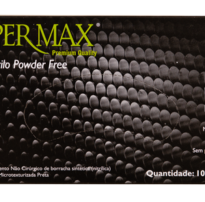 Luvas de Nitrilo Black Antiderrapante P ao GG SuperMax