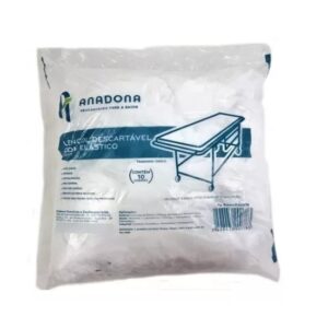 Lençol Descartável com Elástico 10 Unidades para Maca 90cm x 2m Anadona