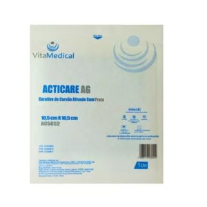 Carvão Ativado Com Prata Acticare Ag 10.5x10.5 Vitamedical 2