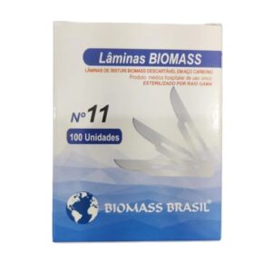 Lâmina de Bisturi Descartável Nº11 com 100 Unidades – Biomass