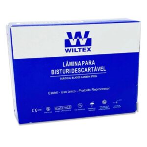 Lâmina de Bisturi Descartável Nº20 com 100 Unidades Wiltex