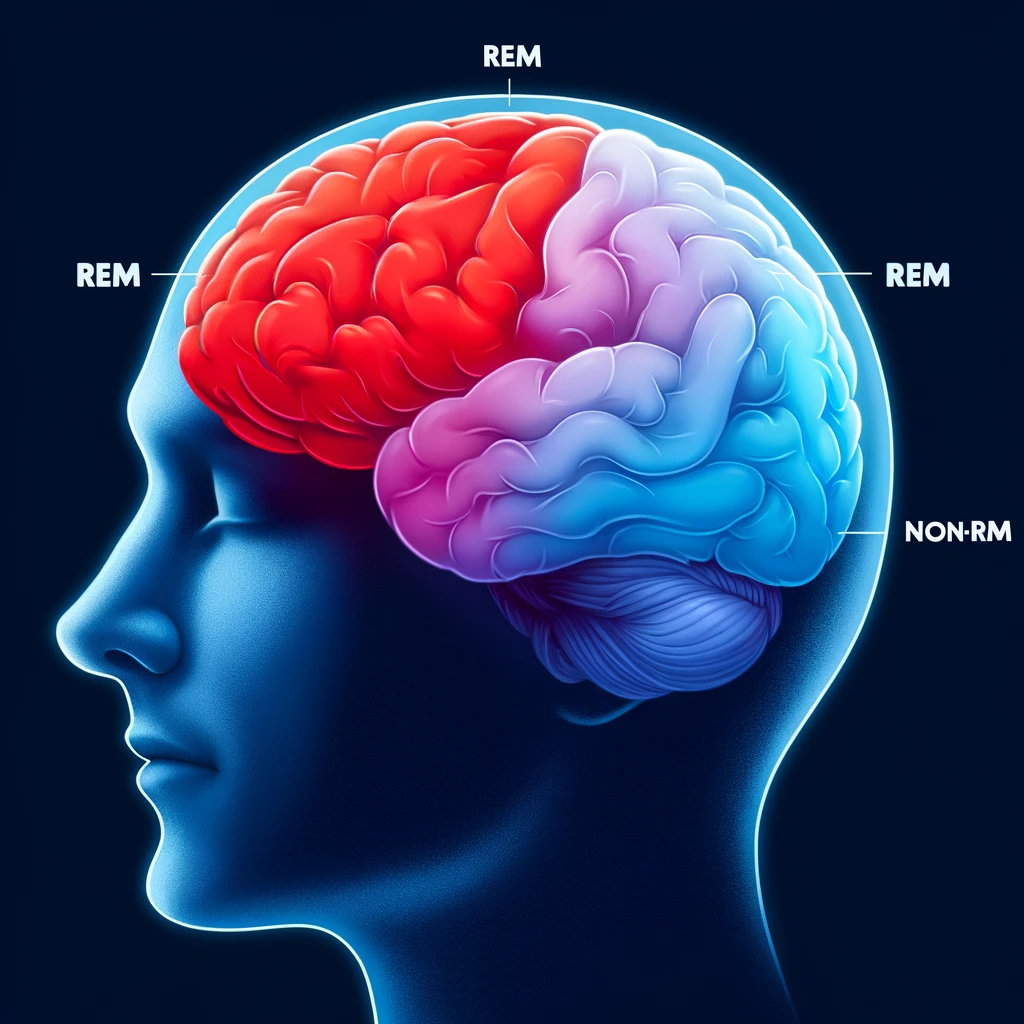 A complexidade do cérebro durante diferentes fases do sono.