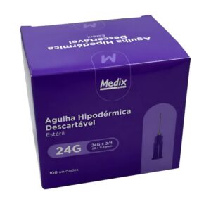Agulha Hipodérmica de Uso Único 20,0 x 5,5mm com 100 un – Medix