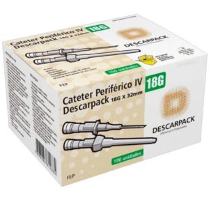 Cateter IV 18G com 100 Unidades – Descarpack