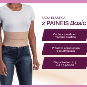 Faixa Elástica Basic Dois Painéis Pós Cirúrgica PM ao GGG Unissex Hidrolight3