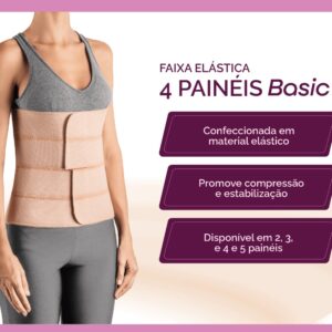 Faixa Elástica Basic Quatro Painéis Pós Cirúrgica PM ao GGG Unissex Hidrolight2