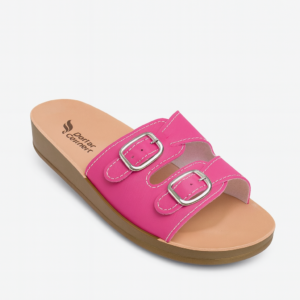 Sandália 2 Fivelas Ortopédica Goiaba Doctor Comfort