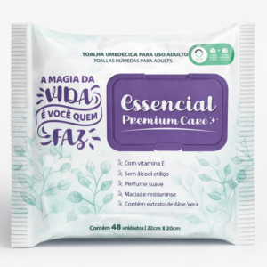 Toalhas Umedecidas Adulto 48 Folhas Essencial Care