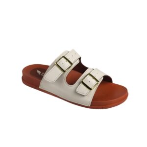 Papete 2 Fivelas Ortopédica Branca Doctor Comfort