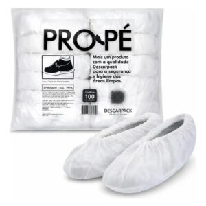 Propé Descartável Standard com 100 Unidades Branco Descarpack